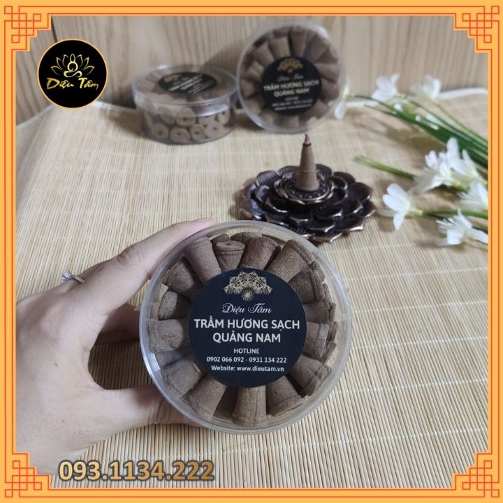 Trầm hương nụ xứ Quảng, lò đốt xông khói lư điện, lư xông trầm, trầm tem đen