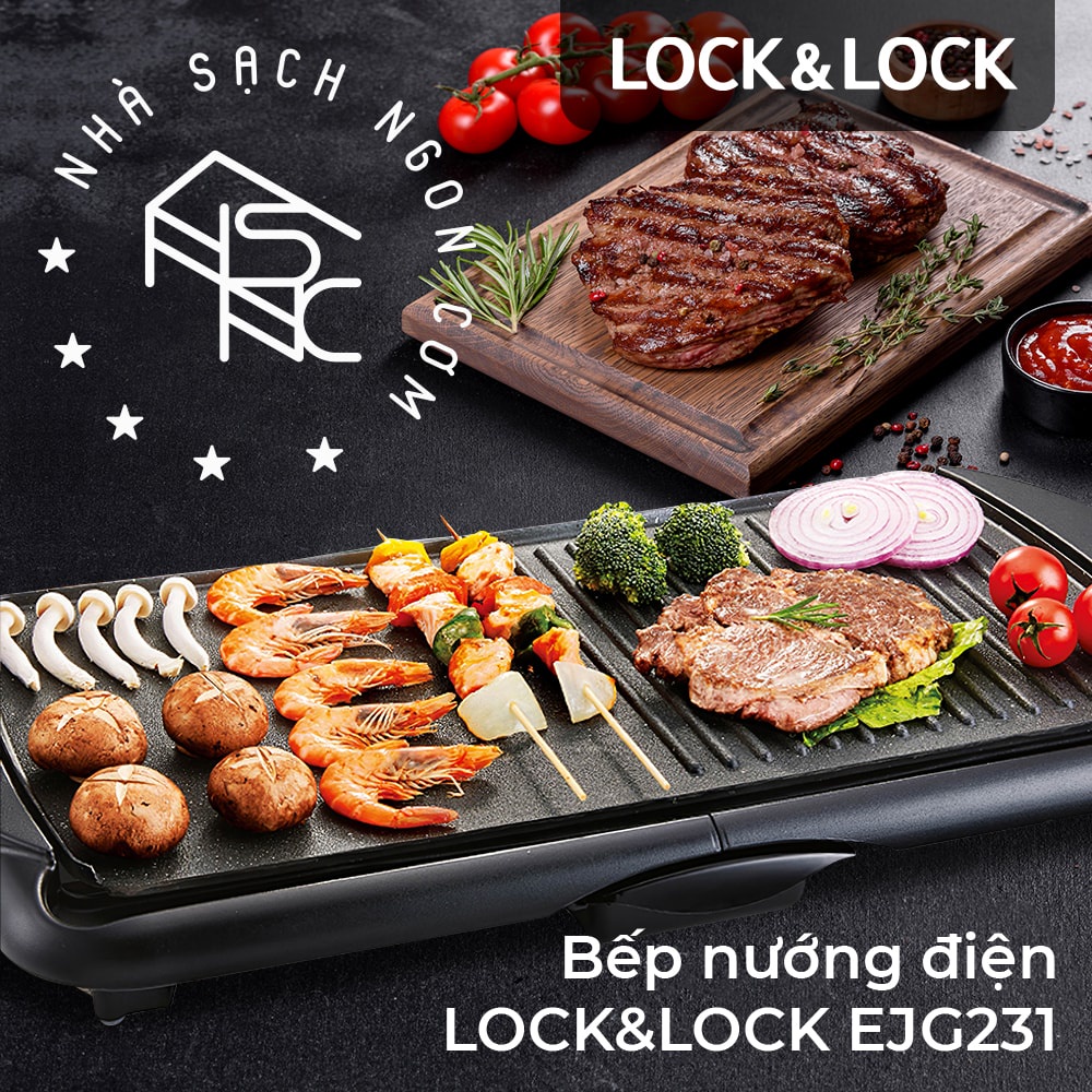 Bếp nướng điện Lock&amp;Lock Electric Grill - EJG231 (2000W)