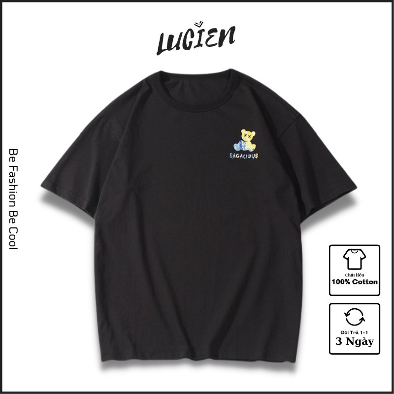 Áo phông unisex form rộng Sagacious chất liệu cotton cho nam nữ, Áo thun tay lỡ phong cách Ulzzang Lucien Official | BigBuy360 - bigbuy360.vn