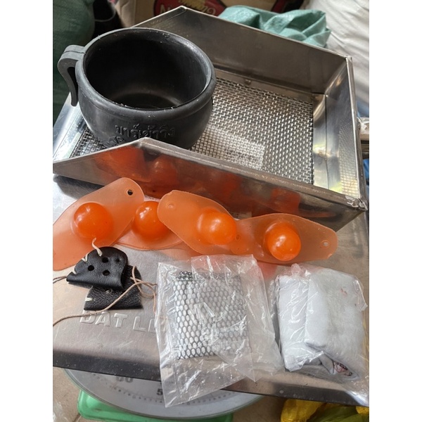 Sàng xẻng cát chuồng gà chọi nòi inox 304 Combo 6 món kích thước 20cm*25cm