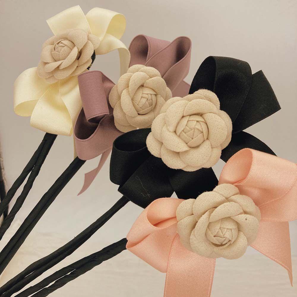 Kẹp Tóc Hình Nơ Hoa Trà Phong Cách Hàn Quốc Cho Nữ