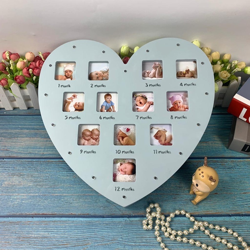 Khung Ảnh Lưu Niệm Hình Trái Tim Cho Bé 0-12 Tháng Tuổi
