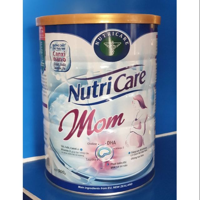 Sữa bột Nutricare Mom cho Mẹ Bầu và Sau Sinh (900g)