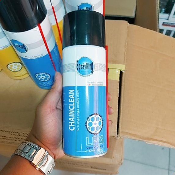 Chai rửa sên, vệ sinh sên xích xe máy Sprayking 400ml