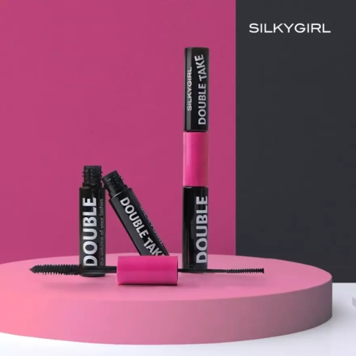 Mascara 2 Đầu Làm Cong, Dày Mi Silkygirl Double Take Waterproof Duo Mascara