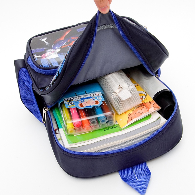 YA ZHOU LONG Balo Đi Học Cỡ Lớn Chống Thấm Nước Họa Tiết Hoạt Hình Cho Bé 3-8 Tuổi 14 Inch