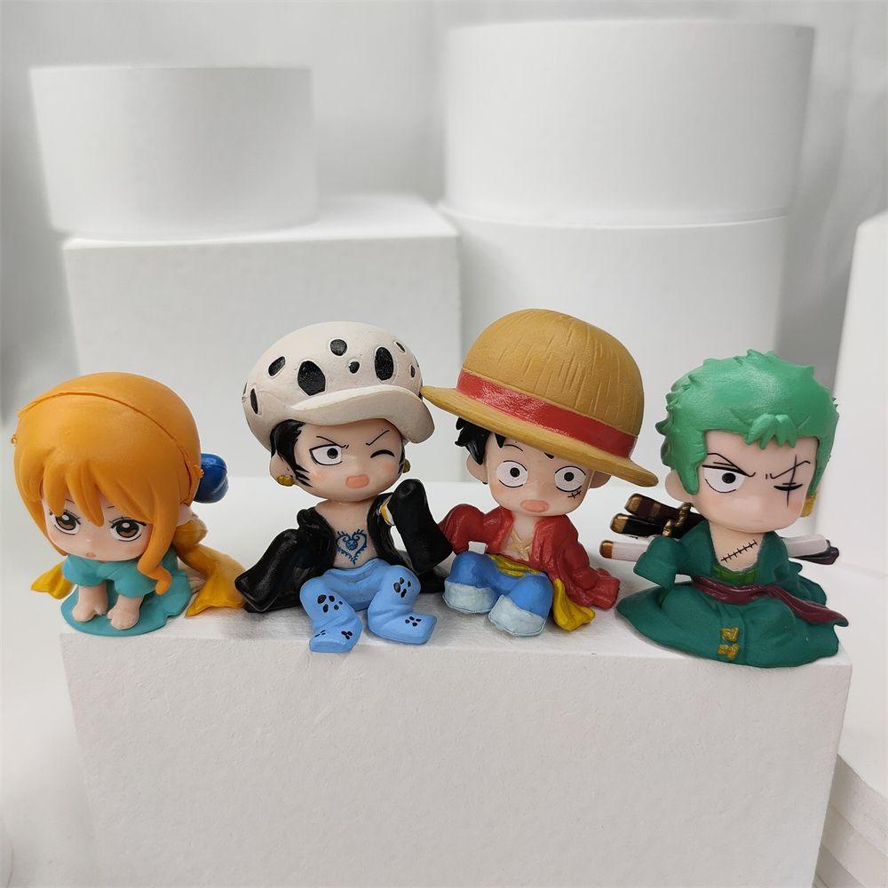Set 4 Mô Hình Đồ Chơi Nhân Vật Luffy Trong Phim Hoạt Hình &quot;One Piece&quot;
