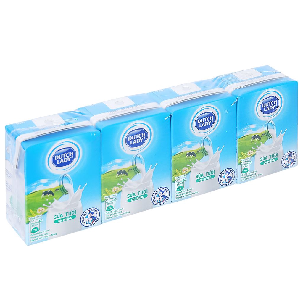 Thùng 48 Hộp Sữa Tiệt Trùng Cô Gái Hà Lan Có Đường 110ml