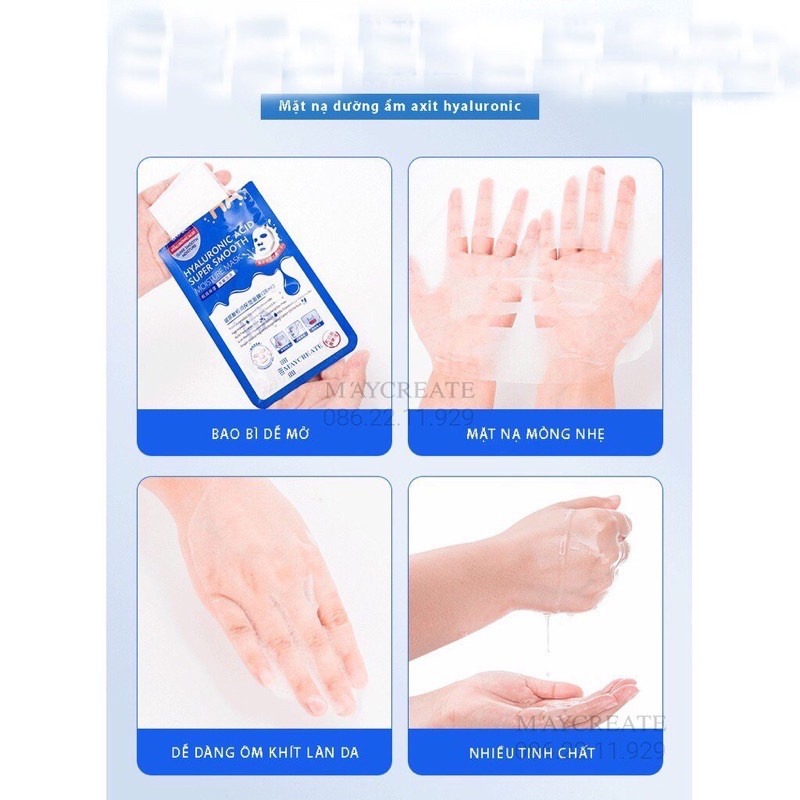 Mặt Nạ Dưỡng Da Mặt Nạ Dưỡng Ẩm Trắng Da Ha Hyaluronic Acid Maycreate Pl4 | Thế Giới Skin Care