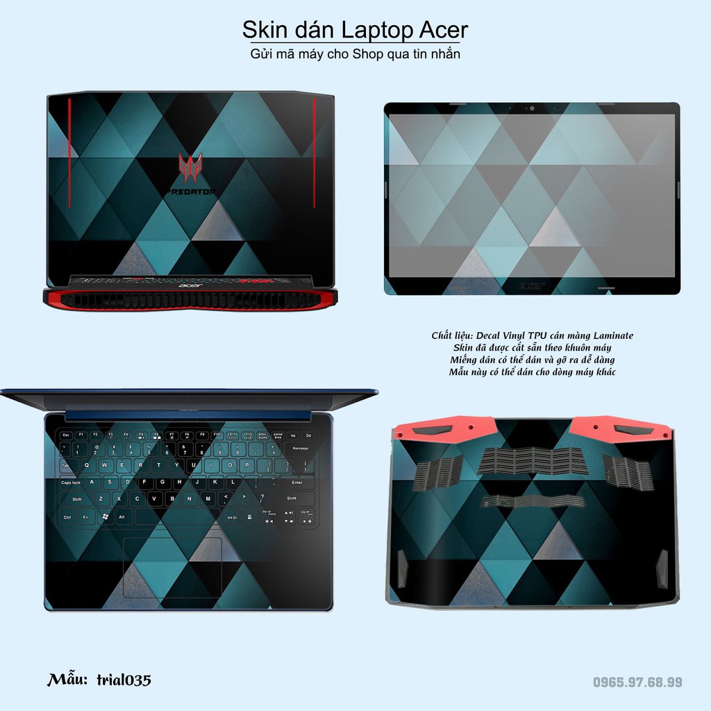 Skin dán Laptop Acer in hình Đa giác _nhiều mẫu 6 (inbox mã máy cho Shop)