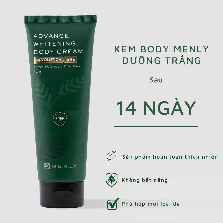 Kem dưỡng trắng body cho nam Menly 250g