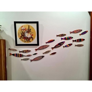 Cá gỗ Decor, cá gỗ vẽ trang trí, Combo 10 cá