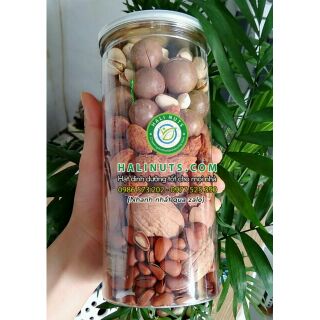 Mua 1 được 6 - mixed nuts 6 loại hạt còn vỏ 500g macca, óc chó, hạnh nhân, hạt thông, hạt hồ đào, hat dẻ cười