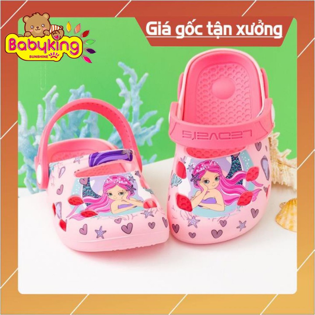 Dép crocs hình nàng tiên cá Aiueo Nhật,giày tập đi,giày sandal,giày nhựa được làm bằng 18 cái núm ty silicone cao cấp