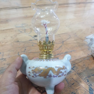 Đèn dầu bằng sứ