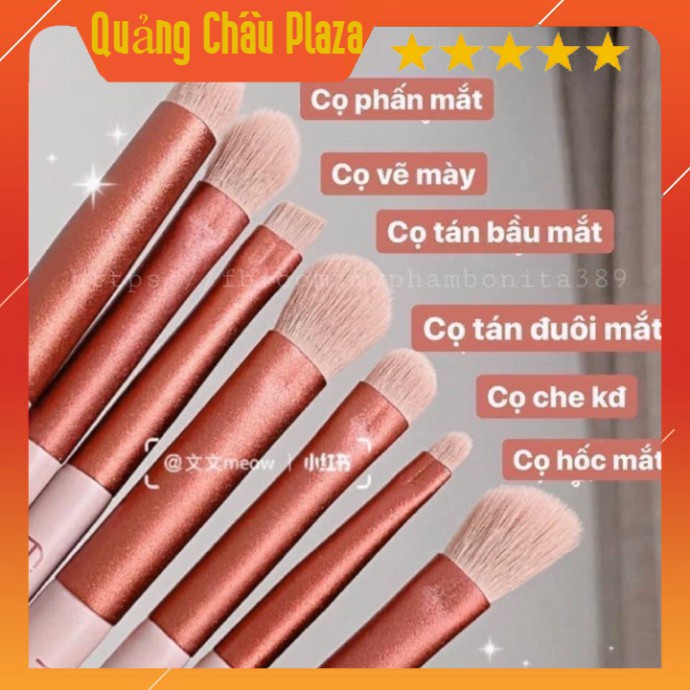 [ Rẻ Vô Địch ] Cọ Fix Hồng 13 Cây,Cọ Trang Điểm