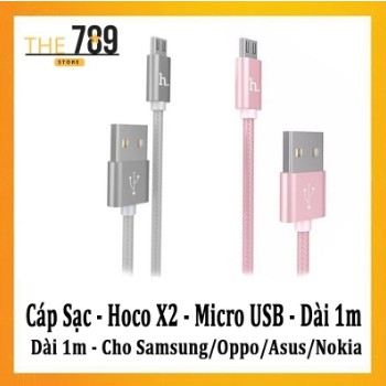 Dây Cáp Sạc Hoco X2 Cho Android - Micro USB - Dây Dù - Chống Gãy vuanhabep