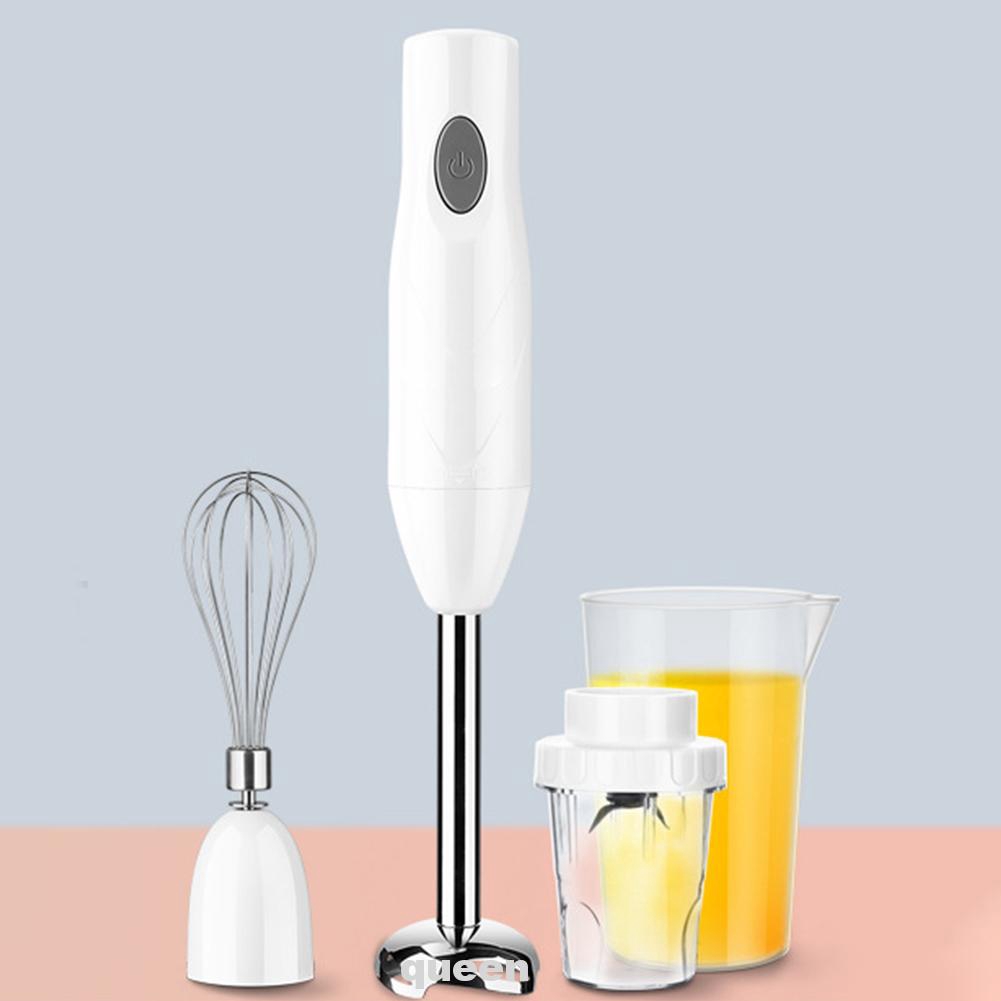 4 In 1 Multifunction Detachable Handheld Kitchen Vegetable Stainless Steel Non Slip Egg Whisk Stirring Cup Hand Blender