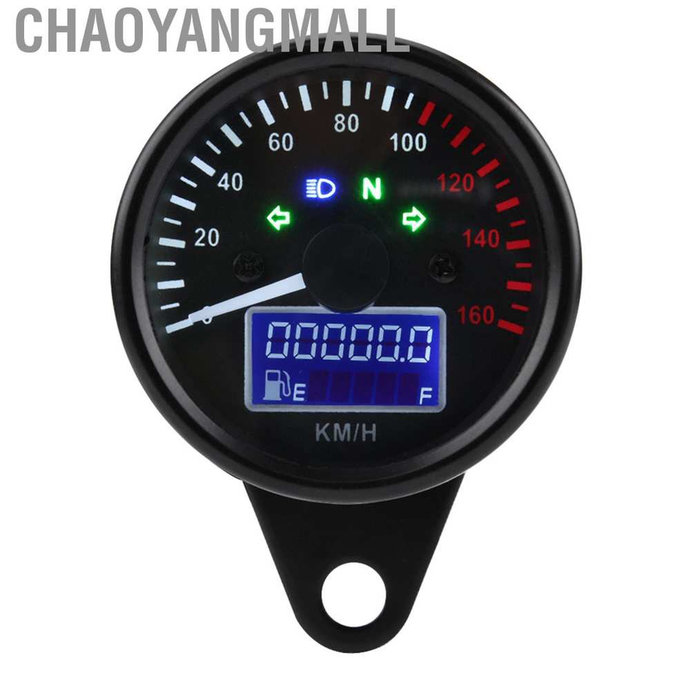 Đồng Hồ Đo Tốc Độ Kỹ Thuật Số Màn Hình Lcd 0~160km / H Màu Đen Phong Cách Retro Cho Xe Mô Tô