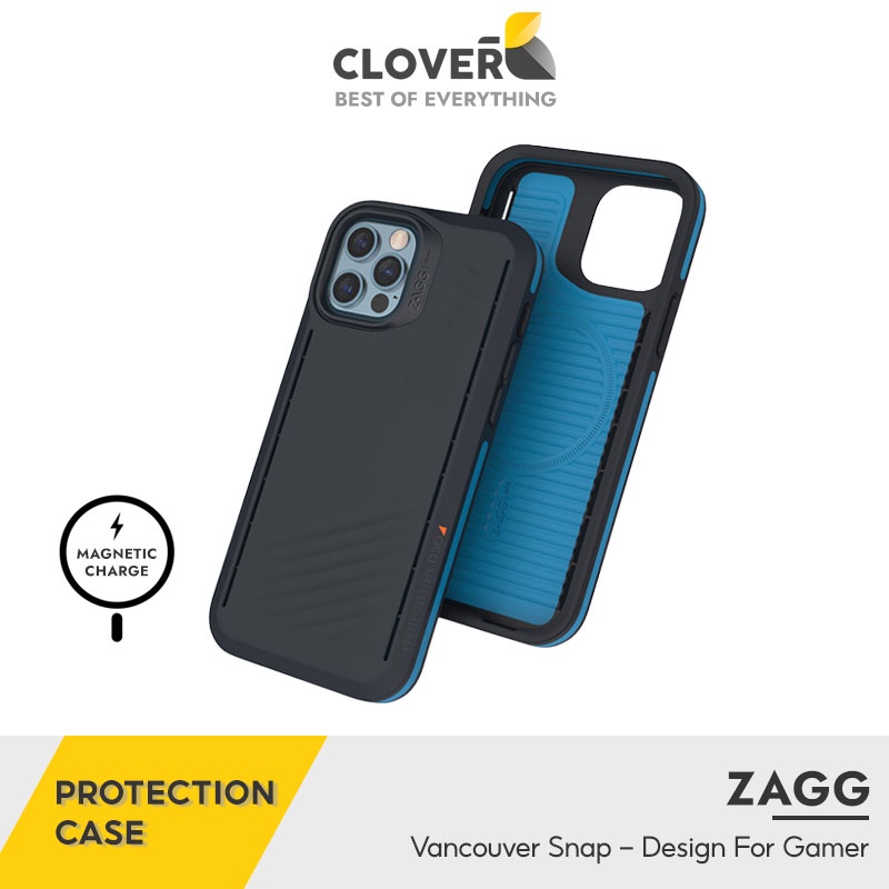 Ốp Lưng Zagg Vancouver Snap Thiết Kế Cho Game Thủ Chống Rơi Đến 4m Hỗ Trợ Sạc Không Dây Từ Tình Tương Thích 5g Cloverb