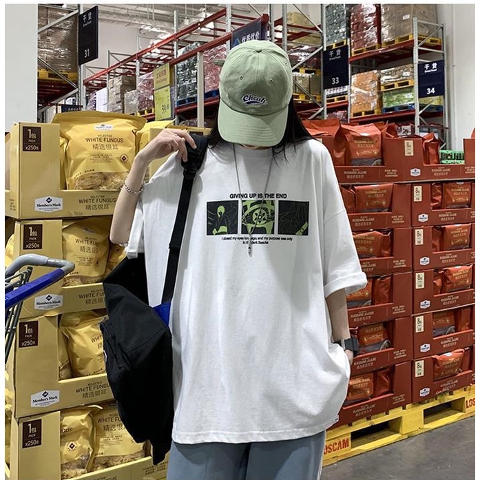 Áo phông nam nữ unisex tay lỡ thun form rộng teen cổ tròn oversize cotton GIVING giá rẻ màu đen trắng tee pull freesize