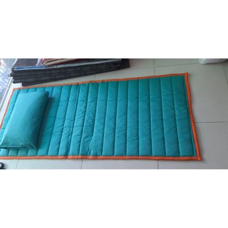 Combo Nệm văn phòng vải  cotton satin mát rượi- nệm đơn 80*180cm +1 áo gối 40*60cm
