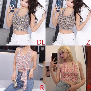 [Code FAGREEN245 10% off up to 30K for 99K] Korean Style Flower Texture Chiffon Armpit Tops*Nanjr