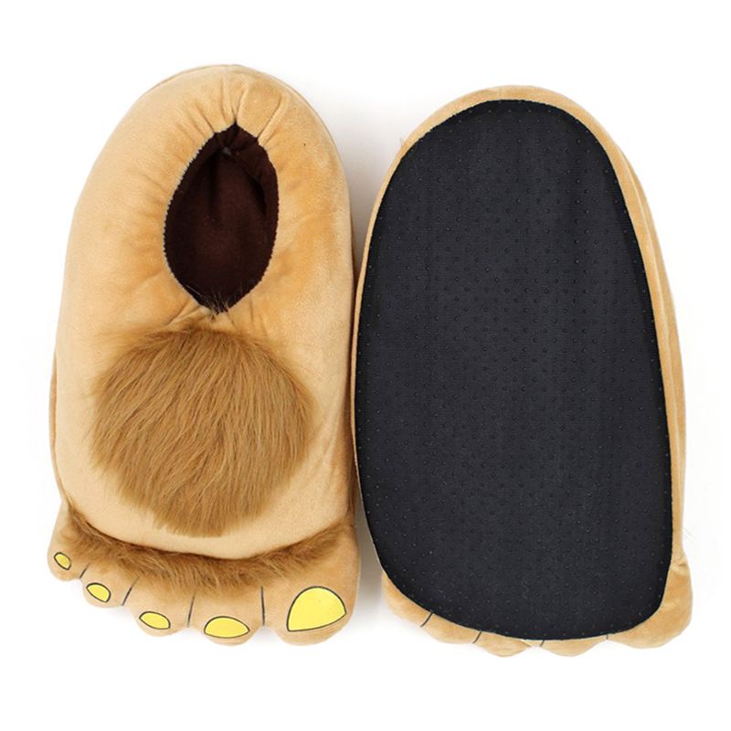 Xiangbao Dép Bông Đi Trong Nhà Hình Quái Vật Bàn Chân To Ấm Áp Unisex Sh