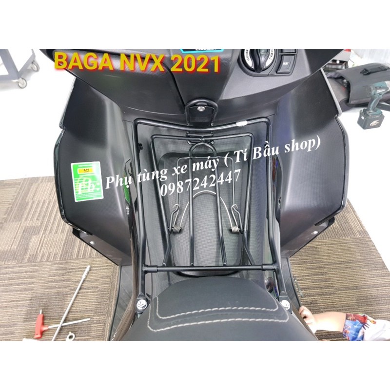 Baga nắp xăng cho NVX 2021 - Baga sơn đen tĩnh điện cho NVX V2