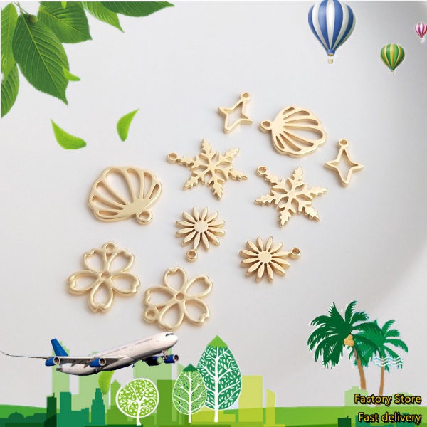 ❤️Trang Sức Tự Làm❤️Mặt Dây Chuyền / Vòng Tay / Trang Sức Mạ Vàng 14K Hình Hoa Anh Đào / Hoa Cúc Nhỏ DIY Nhiều Màu Sắc