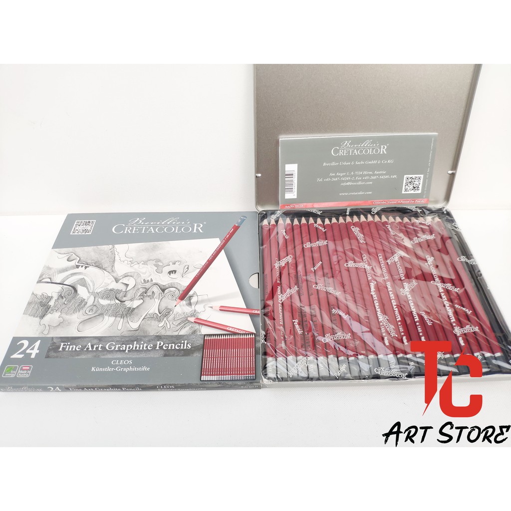 Bộ chì phác thảo CRETACOLOR Fine Art Graphite (hộp thiếc)