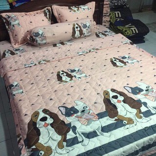 Vỏ gối ôm xoa nhung cún hồng