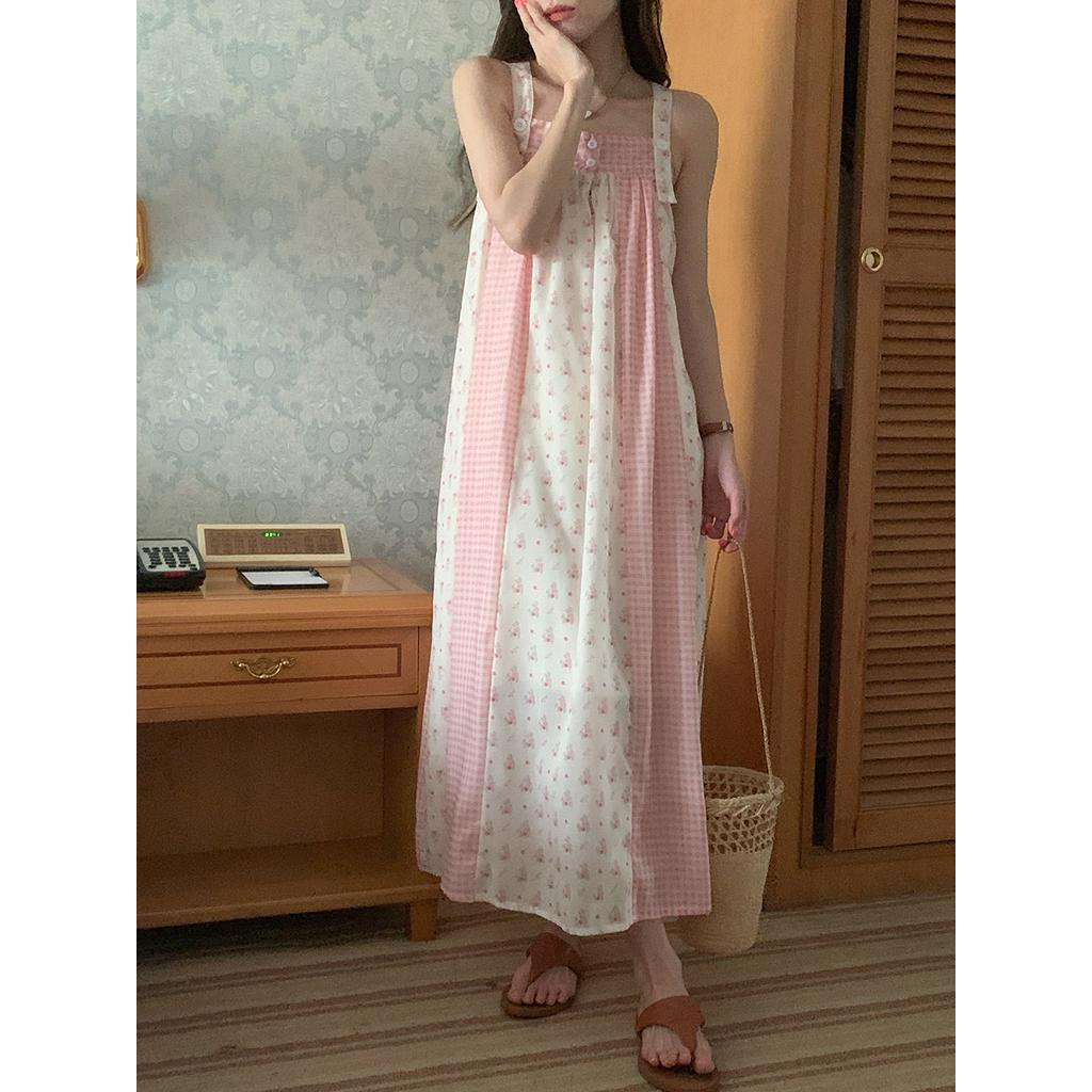 Đầm Hoa Hai Dây Mùa Hè Phong Cách Hàn Quốc Mới 64067
