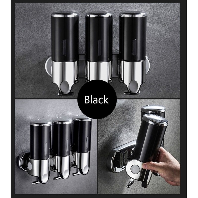 Hộp Đựng Xà Phòng/Dầu Gội/Sữa Tắm/Dưỡng Thể 3 Trong 1 Gắn Tường Tiện Dụng Cho Phòng Tắm