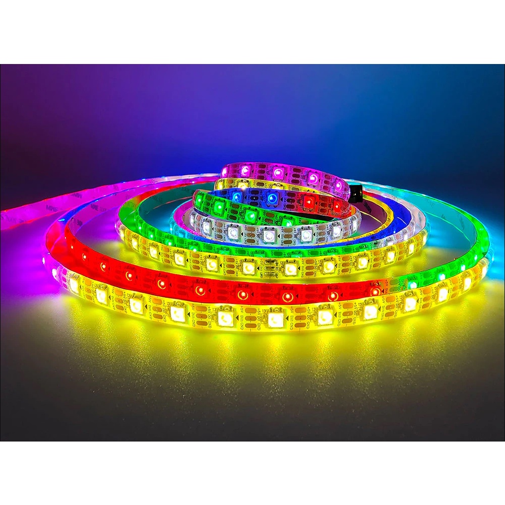 ĐÈN LED FULL MÀU ARGB NEOPIXEL WS2812B 5V 60LED/MÉT DÂY 1 MÉT