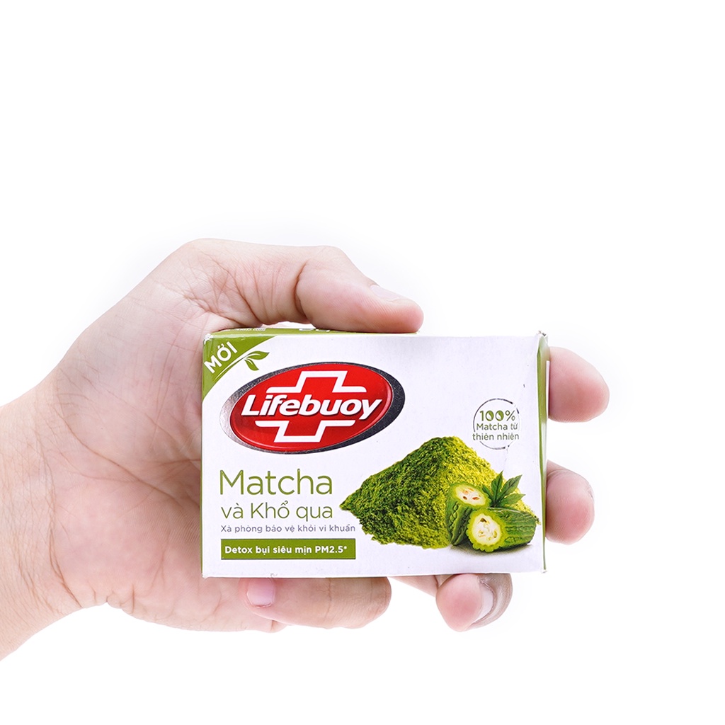 Xà phòng Lifebuoy hương matcha &amp; khổ qua (Bánh 90g)