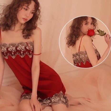 Váy ngủ satin lụa phối ren - đầm ngủ gợi cảm sexy - cô chủ nhỏ chuyên sỉ Đẹp