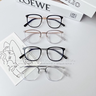 Gọng kính vuông nhựa phối kim loại mõng nhẹ (2078)