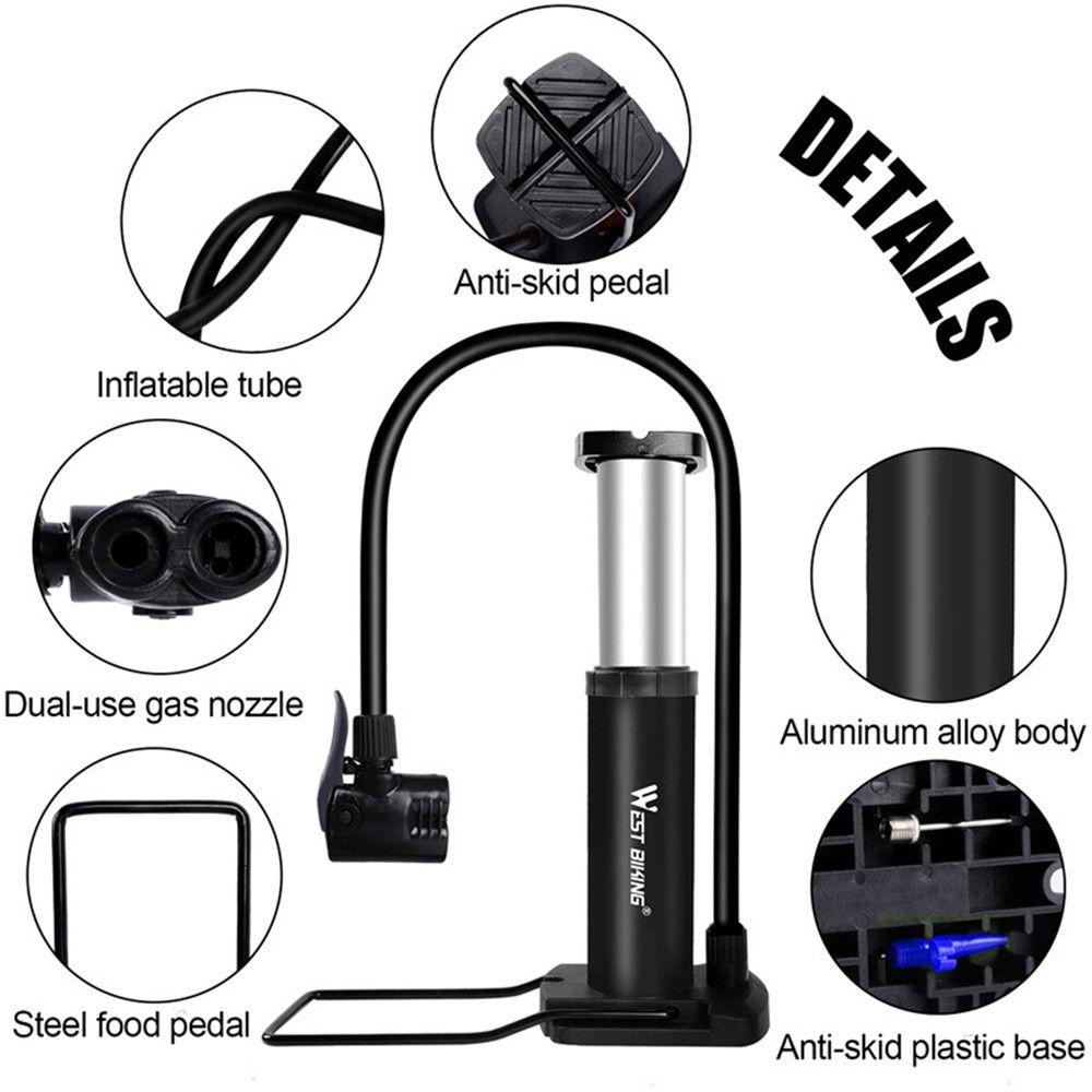 Ống Bơm Xe Đạp Mini Bằng Hợp Kim Nhôm 120Psi