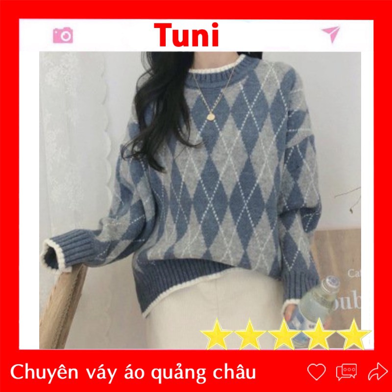 Áo len nữ thổ cẩm cổ tròn kiểu dáng hàn quốc - Hàng Quảng Châu - 207