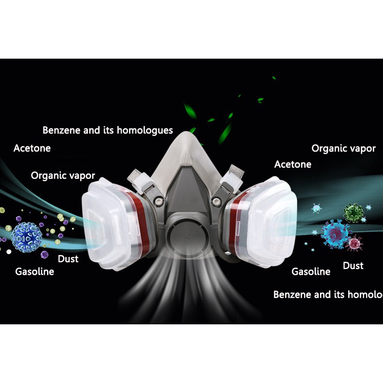 [Mã CLS2403T giảm 30k đơn 150k] Mặt Nạ Phòng Độc EKEZ 3M 6200 Đủ 7 Chứng Năng Chống Độc/Phun Sơn/Hóa Chất/Thuốc Trừ Sâu