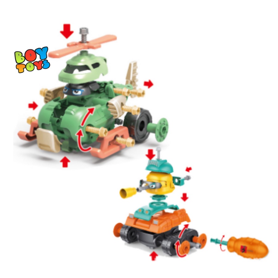 Bộ đồ chơi trẻ em xe kĩ thuật công trình cho bé tự lắp ráp, nhiều màu phát triển thị giác và khả năng thực hành của bé