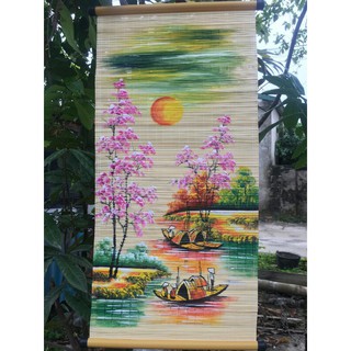 Tranh mành tre trang trí