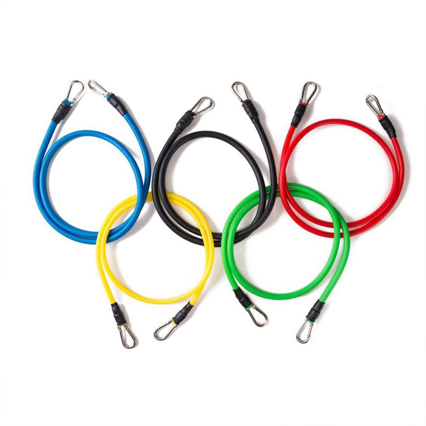 Combo Dụng cụ tập hít 12in1 34 lỗ+ Bộ dây ngũ sắc tập gym kháng lực cao, bộ tập chống đẩy cơ vai, tay, bụng_HV YOGA QG