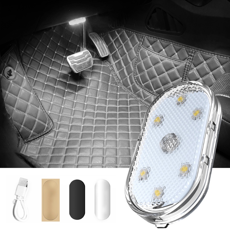 Đèn led Không Dây Cảm Ứng Chạm Có Thể Sạc Lại Bằng Cổng USB Cho Nội Thất Xe Hơi