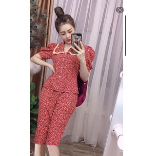 Đồ Bộ Lửng Tay Phồng Dễ Thương