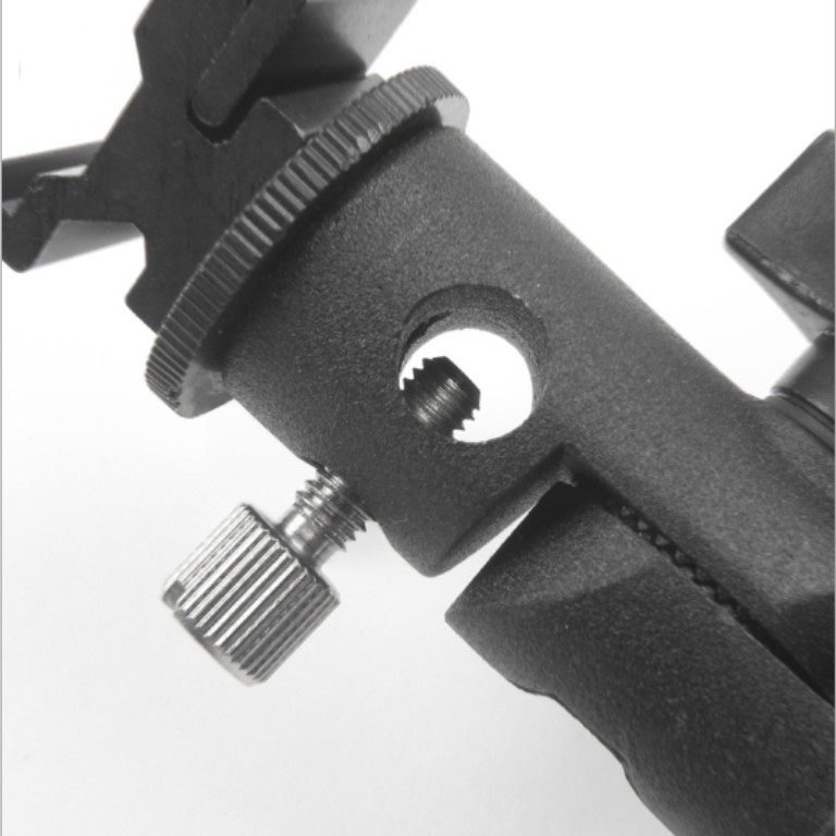 Chân đế giá đỡ đèn flash speedlite có lỗ gắn dù hắt sáng chất liệu hộp kim nhôm chắc chắn