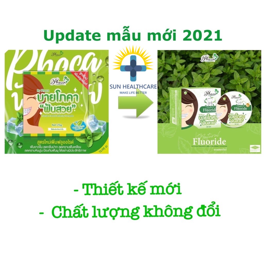 [Giấy Chứng Nhận Chính Hãng] Kem đánh răng Phoca Trắng Răng Thơm Miệng Cho Người Niềng Răng Made in Thái Lan