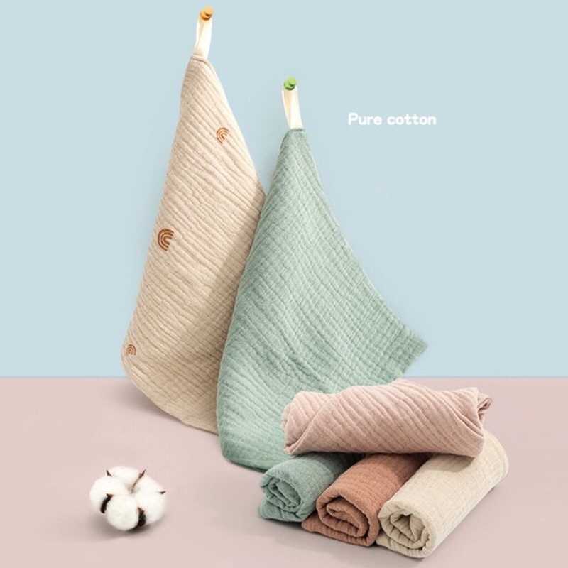 Set 5 khăn xô sợi tre 4 lớp Muslin Tree xuất hàn có móc treo khăn sữa khăn mặt khăn lau khăn tắm kháng khuẩn