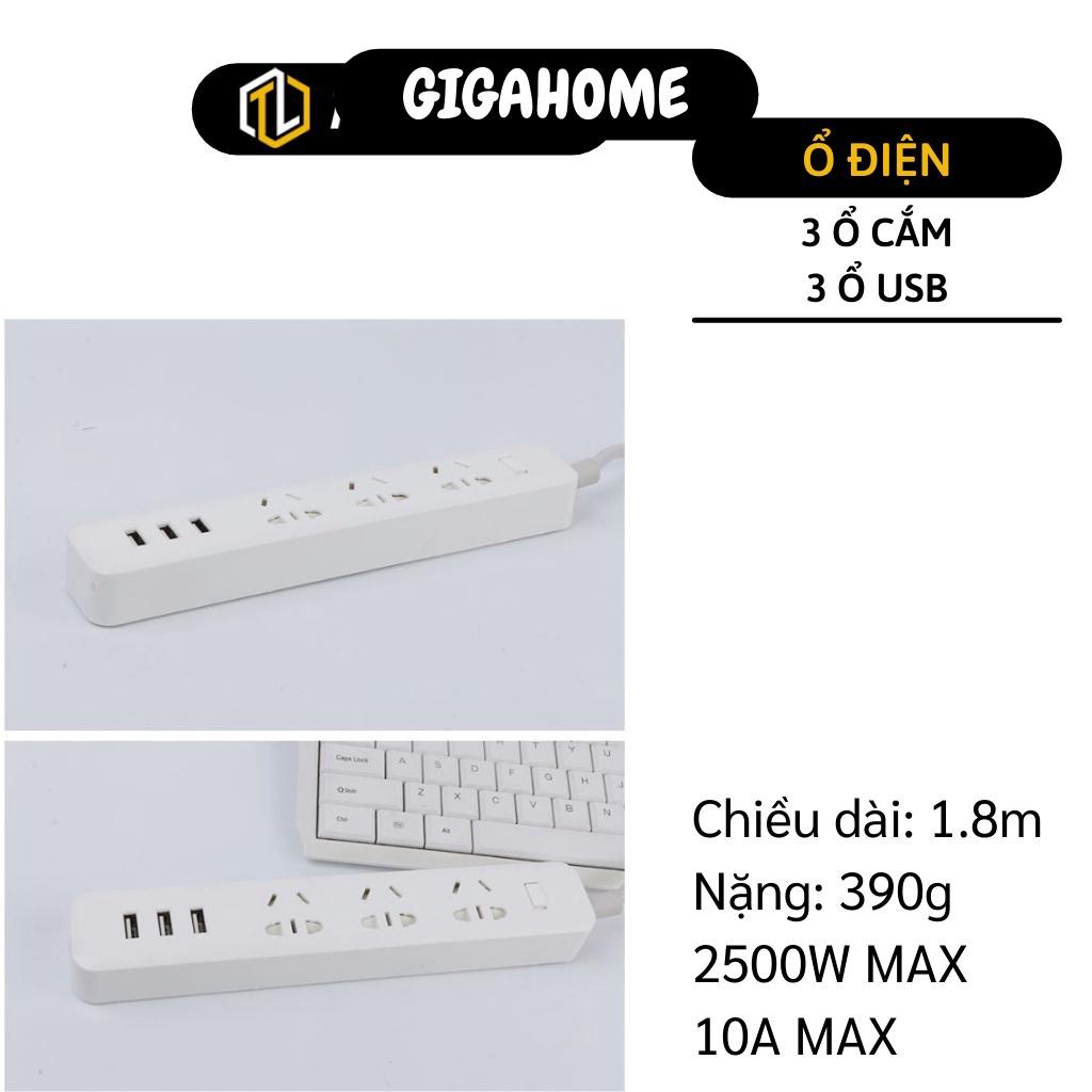 Ổ điện usb  GIÁ VỐN] Ổ cắm điện đa năng 3 ổ cắm và 3 ổ usb, chống rỏ rỉ điện, cháy nổ, tự nhắt khi dòng điện quá tải 8